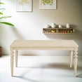 thumbnail image 2 of Amonia Urban Dining Table - 64" White Wood Tabletop &amp; Turned Legs, Modern Kitchen/Dining Room Table, 2 of 9