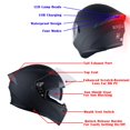 thumbnail image 2 of 1Storm Casco Integral para Motocicleta, Bicicleta de Calle, Visera Doble/Visera Solar, mecánico con luz Trasera LED: Negro Mate, 2 of 5