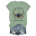 thumbnail image 4 of QHWAUAKFBN T Shirts For Women Trendy Loose Fit Summer Printed Short Sleeved Crew Neck Tshirts Top, 4 of 4