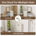 thumbnail image 6 of QEZEOM Wall Mounted Shoe Changing Stool, Folding Seat for Entryway, Folding Shower Seat Stool, White, 6 of 7