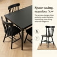 thumbnail image 5 of Dayalane Farmhouse Windsor Dining Chairs Set of 4, Antique-style Wooden Kitchen Chairs with Spindle Back & Turned Legs, Vintage Colonial Armless Side Chairs for Dining Kitchen Living Bedroom, Black, 5 of 9