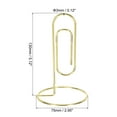 thumbnail image 2 of Uxcell Place Card Holder 2pcs Memo Clip Holder Stand Table Number Holders Paper Clip Shape, Golden 2pcs, 2 of 5