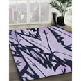 thumbnail image 2 of Ahgly Company Indoor Round Patterned Blue Whale Blue Area Rugs, 3' Round, 2 of 6
