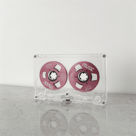 Retro Blank Audio Tape Type 50 Minutes Blank Cassette Tape Double Sided Magnetic Tape for Music Recording,1 x Disk Blank Tape,Red