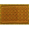 thumbnail image 1 of Ahgly Company Machine Washable Indoor Rectangle Oriental Yellow Traditional Area Rugs, 5' x 8', 1 of 4