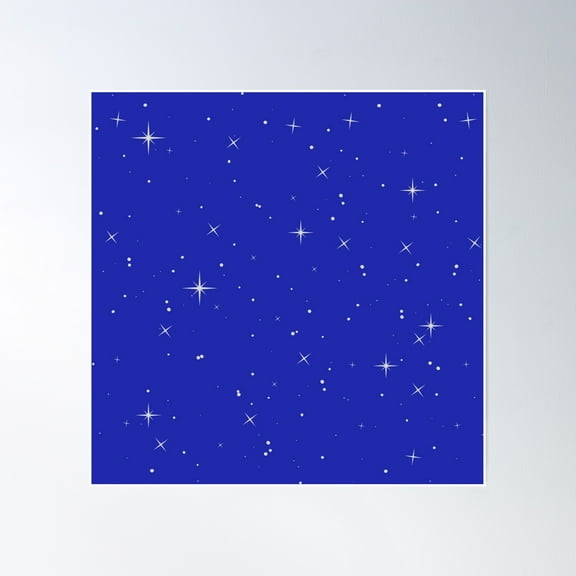 Night Starry Sky Poster Wall Art, Modern Wall Decor, 16x16 UNFRAMED