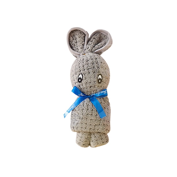 Toallas de baño de coral polar, pequeñas toallas cuadradas, pañuelos, lindos conejos en forma de recuerdo, regalo.