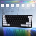 thumbnail image 3 of 60 Teclado De Juego Con Cable, RGB Teclado Mecánico Ergonómico Retroiluminado De 61 Teclas, Plug Y Play, Teclado Portátil De Computadora Para Juegos De Trabajo Y Tipógrafos, 3 of 7