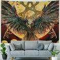 thumbnail image 4 of Creowell  Skull Tapestry Gothic Skeleton Tapestry Horror Ghost Wall Tapestry Hippie Vertical Tapestry Mystic Owl Wizard Tarot Tapestry Wall Hanging for living Room 50x40inch, 4 of 6