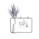 thumbnail image 1 of Línea de mano dibujo Patron budista Tarjeta de jarrón de lavanda artificial, 1 of 3