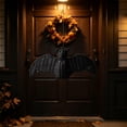 thumbnail image 5 of PEONAVET Wovern Rattan Bat Hanging Decor, Halloween 3D cary Handcrafted Black Woven Bat Spooky Decorations for Home Fireplace Door, 5 of 5