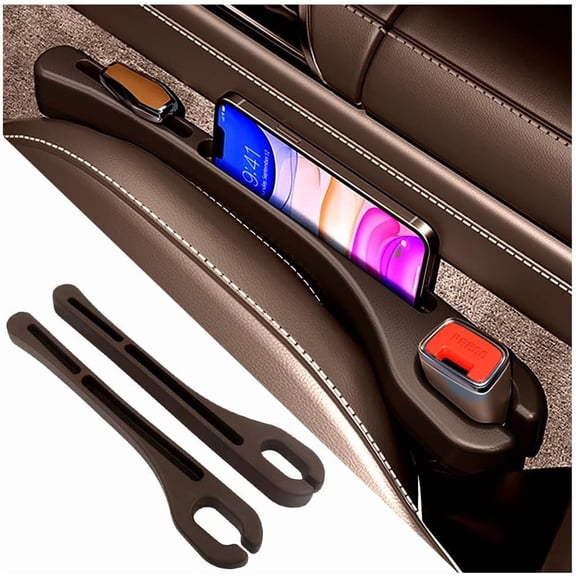 VFM 2PCS Car Seat Gap Filler Organizer with Phone Holder, Car Seat Gap Organizer for Prevent Falling,Essential Car Accessories Car Side Seat Gap Filler