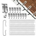 thumbnail image 6 of Hook Up, Moxweyeni 48 Pieces Heat Cable Roof Clips Gutter Clips .8" De Icing Cable Clips Christmas Light Clips and Spacers Set Cable Wire Clips Gutter Clips Outdoor Cable Clips Kit Heat Ro, 6 of 7