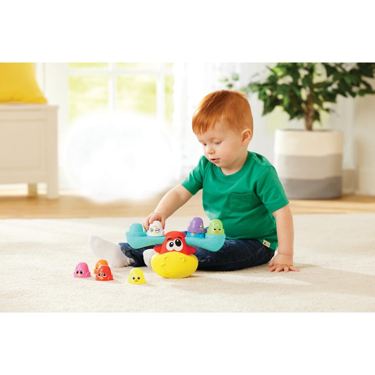 Kidoozie Wobbly Stacking Moose - Fun & Skillfull Stacking Game for Ages 1+ - Build High, Giggle More! Helps to Develop Hand-Eye Coordination and Spatial Awareness Skills