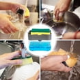 thumbnail image 3 of Dispensador de bomba de jabón y soporte de esponja 2 en 1, dispensador de jabón para fregadero de cocina, dispensador de jabón para lavar platos, 13 onzas Ormromra WMZL-500-1, 3 of 5