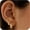 Chunky Hoop Patterned CZ-GD, variant on Gold Hoop Earrings Set for Women - 14K Gold/White Gold Plated Huggie Hoops, Cubic Zirconia Studs, Chunky Open Hoops - CZ Jewelry Gifts
