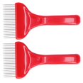 thumbnail image 3 of 2PCS 21 Tin Uncapping Fork Stainless Steel Beekeeping Honey Fork Shovel Tool with Plastic Handle, 3 of 5
