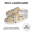 thumbnail image 6 of Daiia Colorful Checkered 1 Print Women’s Fuzzy Slippers Memory Foam Lightweight House Shoes Cozy Loafer Flannel House Shoes-42/43, 6 of 7
