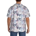 thumbnail image 3 of Pofeuu Autumn Leaves Print Mens Casual Short Sleeve Shirts Beach Summer Spread Collar Pocket Tops Men's Casual Short-sleeved Shirt-Large, 3 of 5
