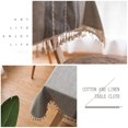 thumbnail image 4 of Rectangle Table Cloth Linen Cotton Tablecloth Embroidery Burlap Kitchen Dinning Table Cloths Rustic Farmhouse Tablecloths for Outdoor Party(Quiet Gray, Square,55 x 55 Inch), 4 of 5