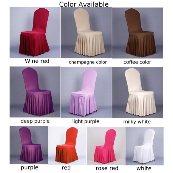 Stretchable spandex chair cover for hotel style banquet fits securely on chairs