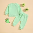 thumbnail image 7 of Toddler Boys Long Sleeve Solid Tops And Pants Child Kids 2PCS Set Outfits Kids Fall Winter Shirt And Pants for Boys Boy Size 6 Clothes Baby Boy Winter Girls Active Suit Baby 3-6 Months, 7 of 7