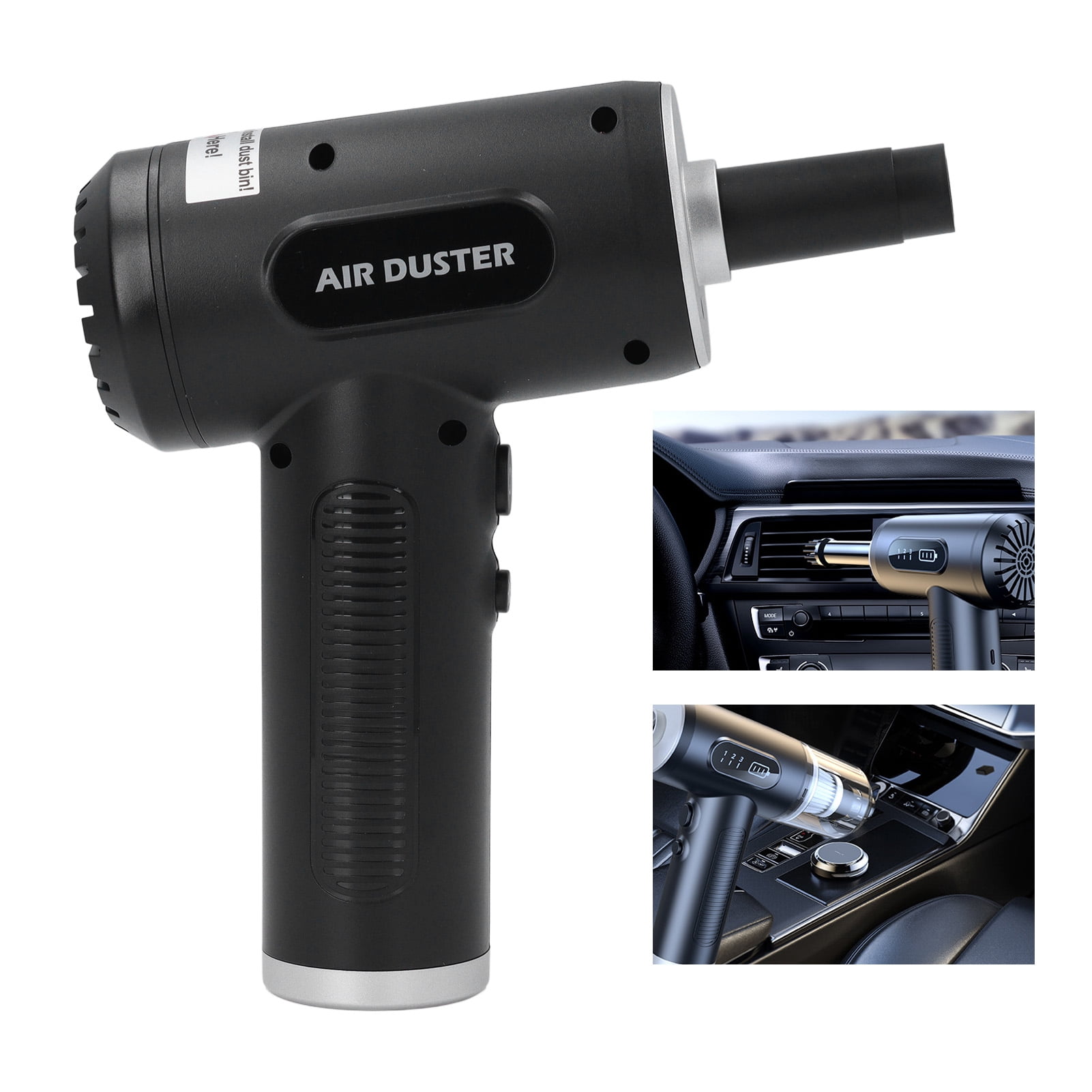 BOKYAN Electric Compressed Air Duster Vacuum Cordless PC Car Dust Blower Cleaner 50000RPM Rechargeable with Display LED Light
