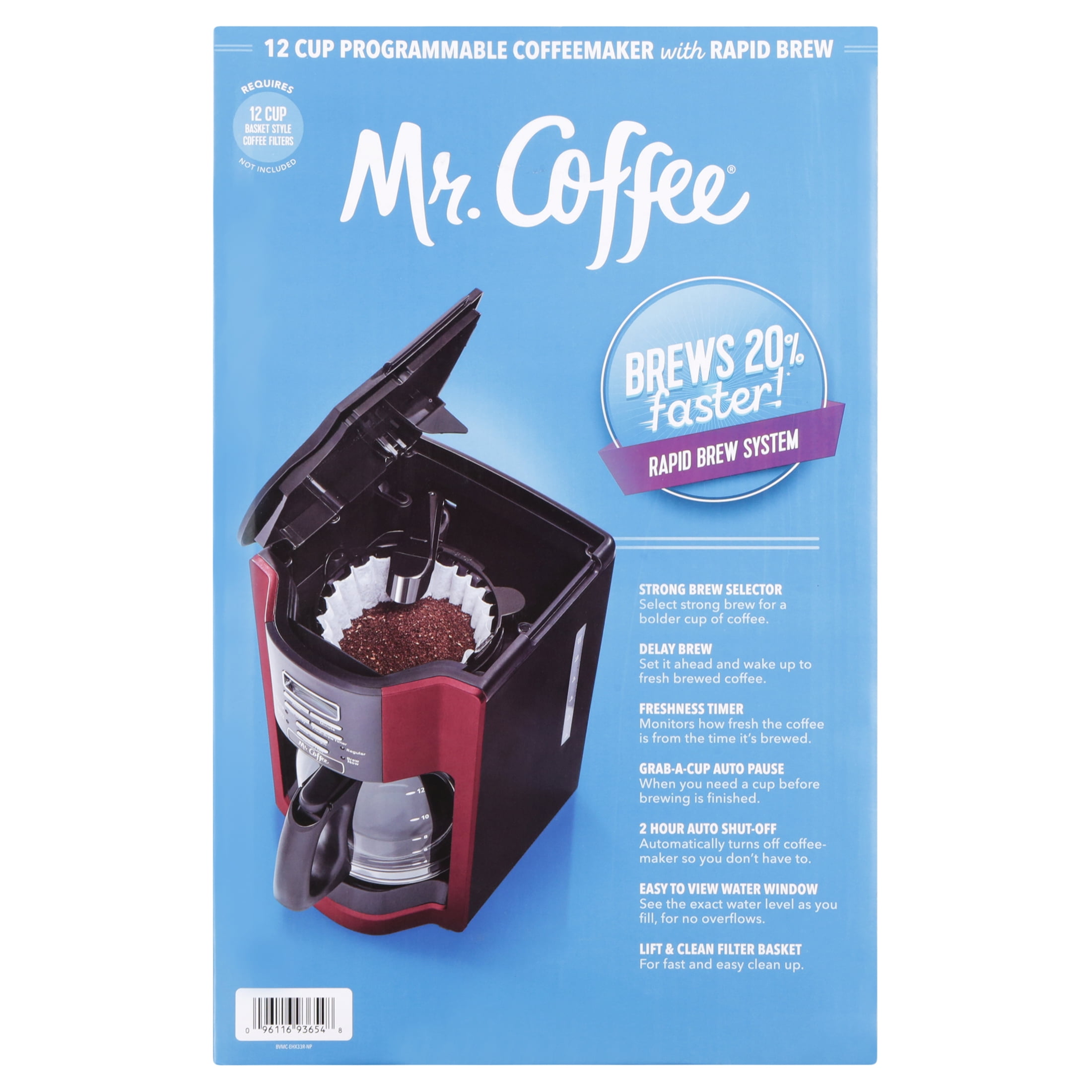 Mr. Coffee®12-Cup Programmable Coffeemaker with Rapid Brew System