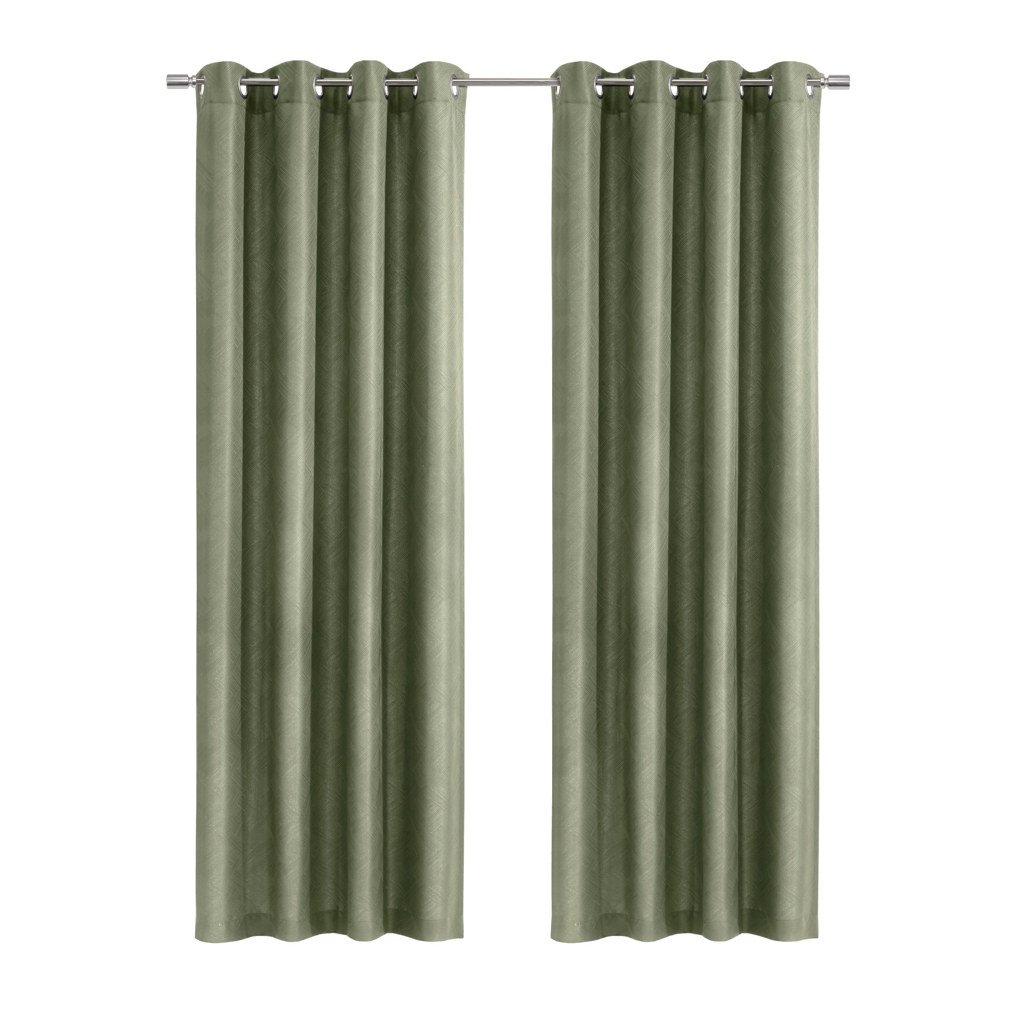 Loft Living Amora Light Filtering Grommet Indoor Curtain 52 x 108 in Green