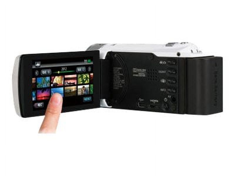 JVC Everio GZ-EX210 - Camcorder - 1080i - 1.5 MP - 40x optical zoom - Konica Minolta - flash card - Wi-Fi - white - image 3 of 5
