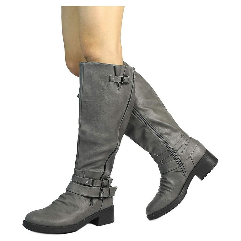 Dream Pairs Women's Warm Lined Knee High Riding Boots Wide Dream Pairs Women's Warm Lined Knee High Riding Boots Wide