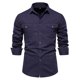 thumbnail image 1 of Camisa de bolsillo de algodón 100% estilo militar para hombre, camisas informales ajustadas de Color sólido, manga larga, novedad de Otoño de 2023, 1 of 5