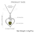 thumbnail image 6 of Ydou Love Heart Pendant Necklace for Women, 18K White Gold over Silver August Birthstone Jewelry Mother's Day Gifts for Women Mom Wife/Lover, 6 of 8