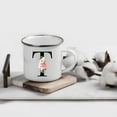 thumbnail image 2 of Koyal Wholesale Stainless Steel Campfire Coffee Mug, Blush Floral Monogram, Letter T, 2 of 5
