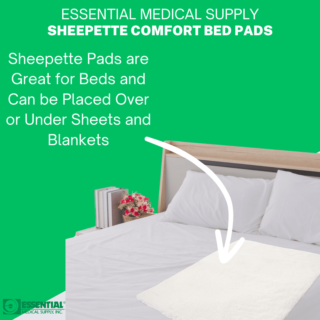 Essential Medical Supply Sheepette Synthetic Sheepskin Bed Pad - 24" x 30"