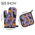 thumbnail image 2 of Yayeee Oven Mitts and Pot Holder Set of 2 Heat Resistant Kitchen Gloves Baking Hot Pad, Halloween Pumpkin, 2 of 5