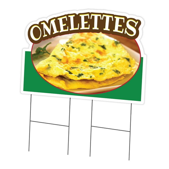 SignMission C-DC-2436-Omelettes19 24 x 36 in. Yard Sign & Stake - Omelettes