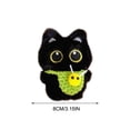thumbnail image 6 of Adorable Cartoon Cat Family Plush Pendant Keychain, Soft Squeaking Toy for Bags Purses Car Keys, Big-Eyed White Fur Design, Cute Pet Lover Gift, Easy to Carry, I, 1pc, 6 of 6