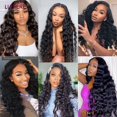 thumbnail image 2 of Lumiere Hair 30 32 Inch Loose Deep Wave 13x4 HD Lace Front Human Hair Wigs Brazilian Frontal Wig Lace Closure Water Wave Wig For Black Women 150% Density, 2 of 6