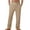 Khaki, variant on JTieacloth Mens Long Pants Men's Breathable Imitation Linen Small Checkered Beach Trousers Loose Casual Straight Trousers Black