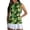 St. Patrick's Leaf, variant on Uorisanigo Palm Leaf Flower Women's Golf Sleeveless Shirt Size XS Breathable Zipper Neck Hiking Running Workout Tops Comfortable Fashion Tennis Tops