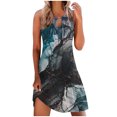 thumbnail image 1 of Vestido suelto con estampado de cuello redondo sin mangas informal de verano con estilo para mujer OAVQHLG3B Store lin121212, 1 of 5