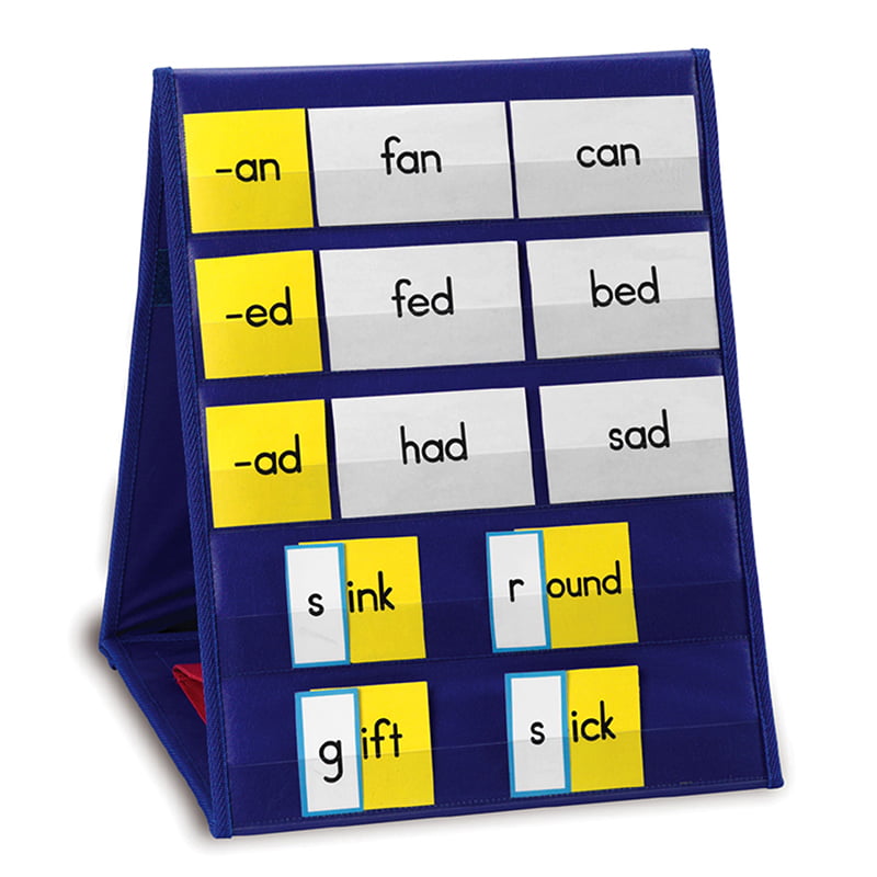 Blue 20" X 16" Learning Resources Double-sided Tabletop Pocket Chart 