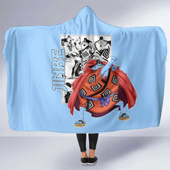 Jinbe - One Piece Hooded Blanket Anime Mix Manga Style Ts04