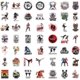 thumbnail image 2 of 50pcs Cool MMA Stickers for Water Bottles, Mixed Martial Arts Stickers, Fighter Gym Waterproof Decals for Laptop Scrapbook Car Skateboard Bumper Bike, 2 of 4