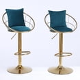 thumbnail image 5 of Bar Chair, Pure Gold Plated, Unique Design，360 Degree Rotation, Adjustable Height，Suitable for Dinning Room and Bar，Set of 2, 5 of 10