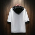thumbnail image 5 of JLFKNG Mens Tee Shirts T Shirt Summer Day Simple Hooded Pullover Hoodie Trend Fashion 3/4 Sleeves Suit For Sports, Dailywear, Shopping And Other Occasions, 5 of 5