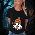 thumbnail image 4 of mgoYE Halloween Tshirts Women Halloween Shirts Crew Neck Loose Tee Tunic Tops Woman Tshirts Size L, 4 of 8