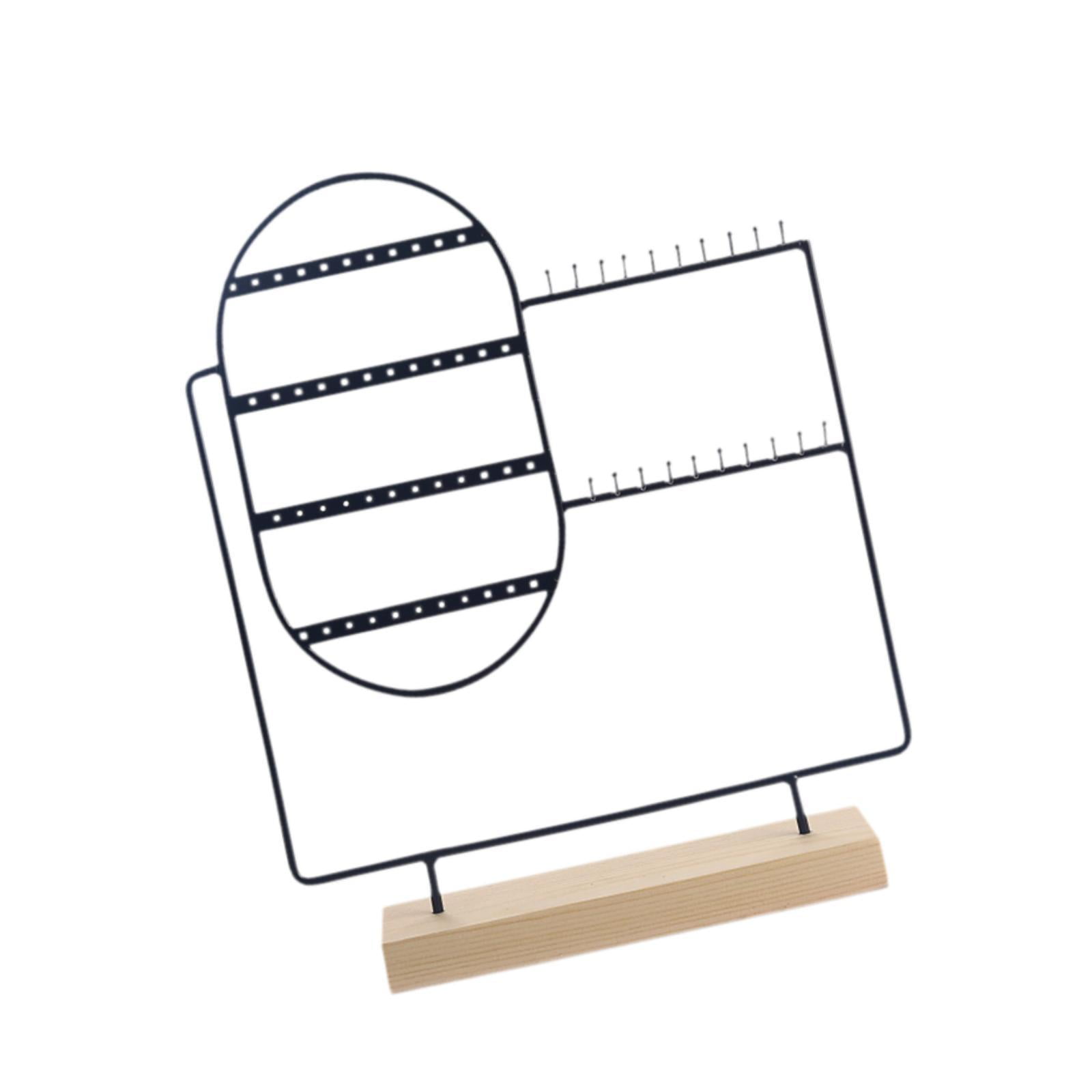 Segolike Jewelry Organizer Earring Organizer Rack Showcase Metal Frame Jewelry Hanger Jewelry Display Rack for Bangle Earrings Pendant Black