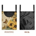 thumbnail image 7 of ZIATUBLE Sunflower Storage Bag Clothespin Butterfly Storage Hanging Organizer with Large Opening Clothespin Holder for Clothesline Machine Washable Clothes Pins Heavy Duty Outdoor Bag, 7 of 7